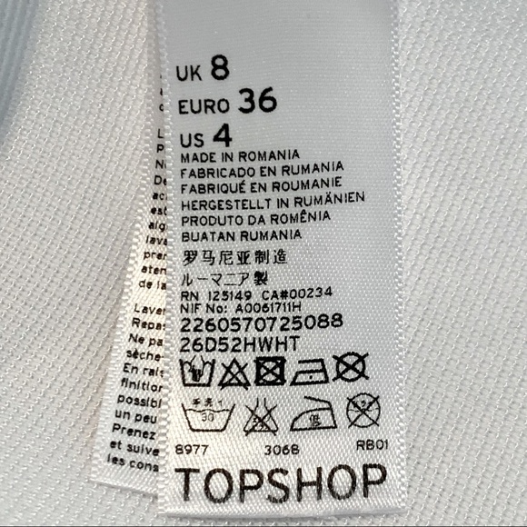 TOPSHOP Knit Fit & Flare Skater Dress Open Back Zipper White Shimmer Metallic - Picture 15 of 16